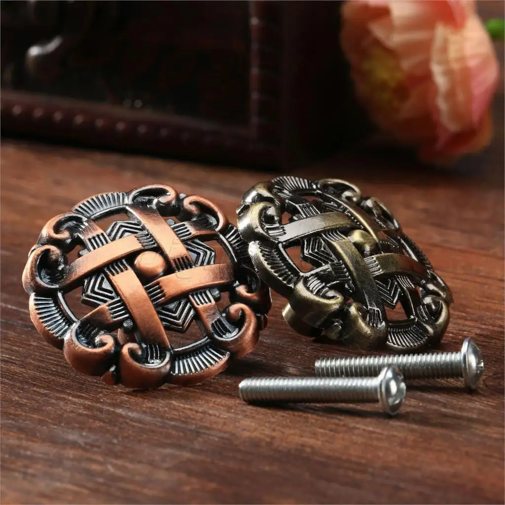 Furniture Hardware Bolts - Bowarepro-キッチン食器棚,引き出し,クローゼット,引き出し,キャビネットドア,ノブ用のレトロな形の亜鉛合金ハンドル