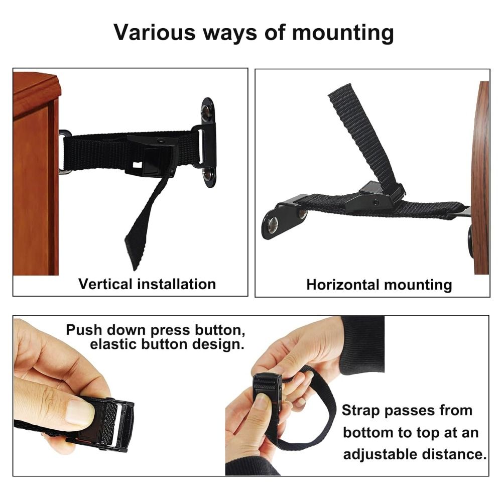 Furniture Hardware Bolts - 簡単設置耐震家具アンカー調整可能なユニバーサル壁アンカーユニセックス耐震家具安全キット安全