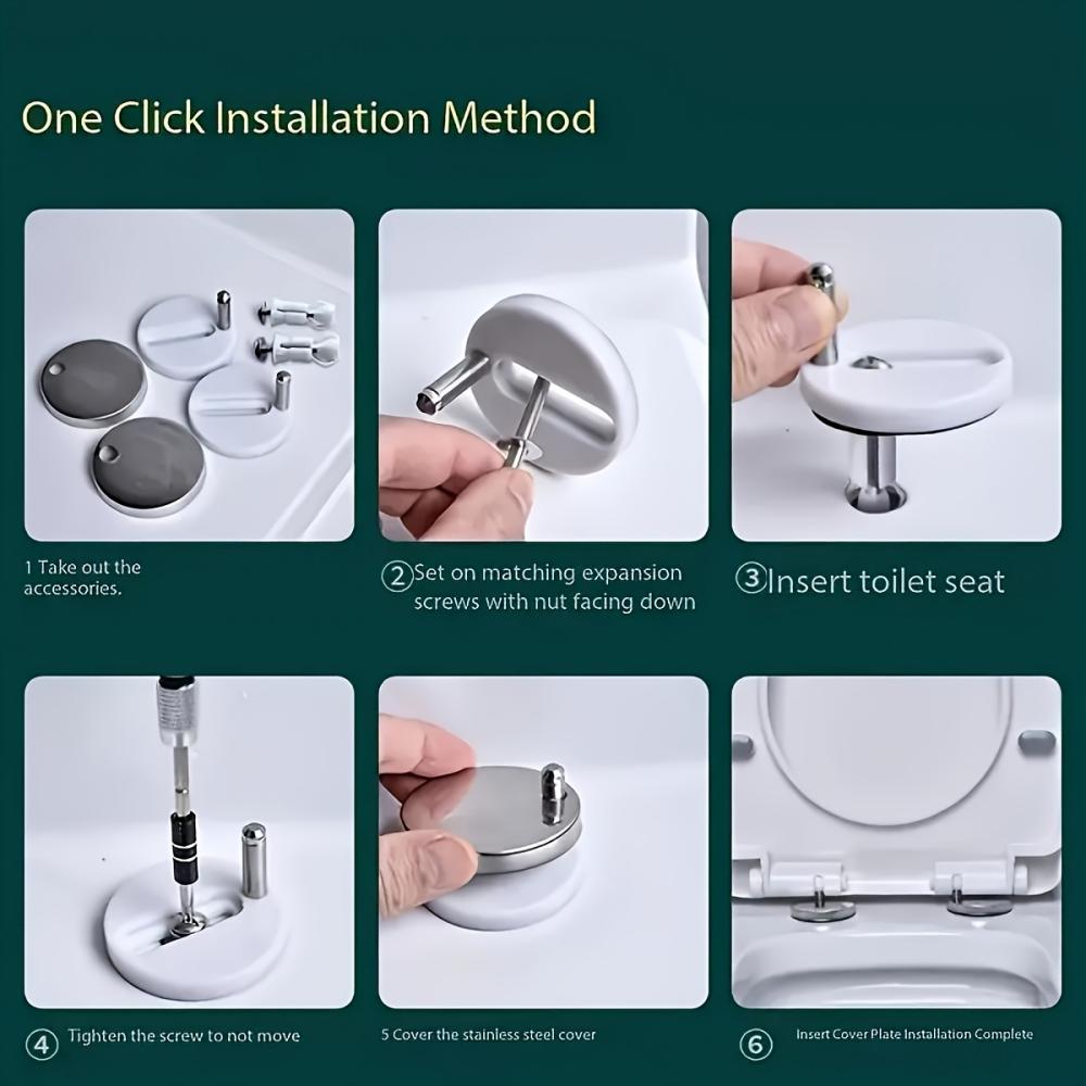 1組のステンレス製便座コネクター、交換用家具金具アクセサリー - Furniture Hardware Bolts のレビューと価格