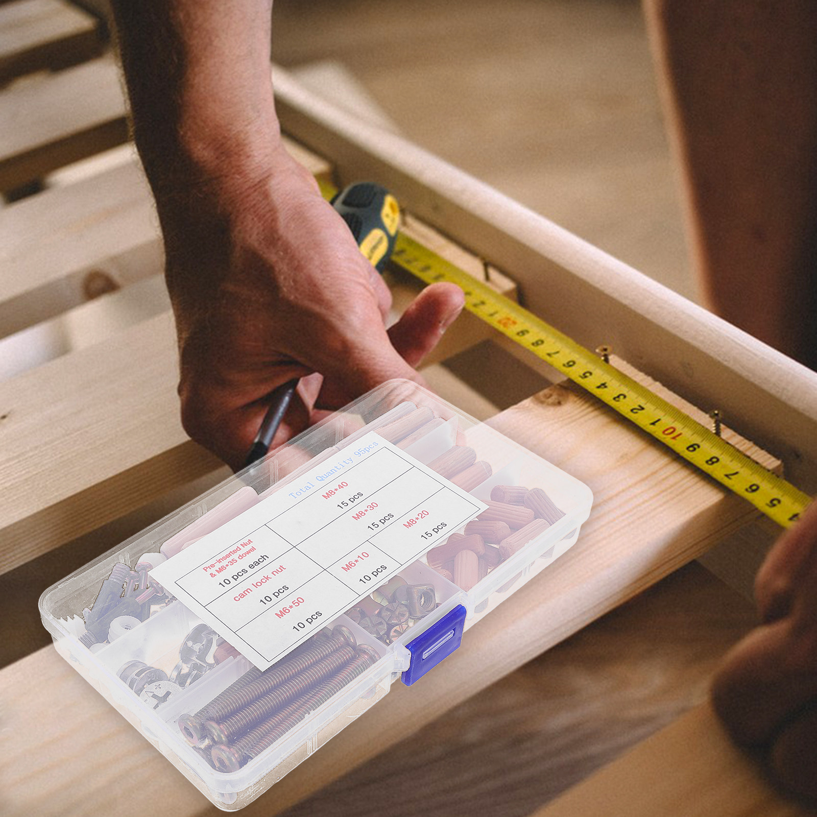 95個入り 家具用金具セット：二段ベッド用ネジ、ボルト、六角 - Furniture Hardware Bolts のレビューと価格