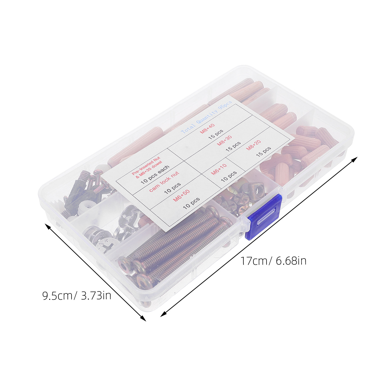 95個入り、二段ベッド用金具接続セット。家具用ネジ、ボルト、 - Furniture Hardware Bolts のレビューと価格